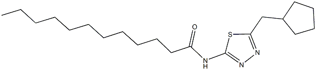 N-[5-(cyclopentylmethyl)-1,3,4-thiadiazol-2-yl]dodecanamide 구조식 이미지