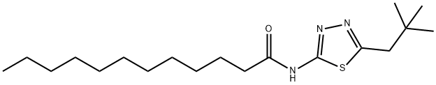 N-(5-neopentyl-1,3,4-thiadiazol-2-yl)dodecanamide 구조식 이미지