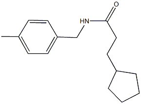 3-cyclopentyl-N-(4-methylbenzyl)propanamide 구조식 이미지