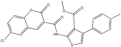 methyl 2-{[(6-chloro-2-oxo-2H-chromen-3-yl)carbonyl]amino}-4-(4-methylphenyl)-3-thiophenecarboxylate Structure