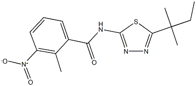 3-nitro-2-methyl-N-(5-tert-pentyl-1,3,4-thiadiazol-2-yl)benzamide Structure