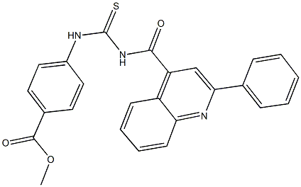 methyl 4-[({[(2-phenyl-4-quinolinyl)carbonyl]amino}carbothioyl)amino]benzoate 구조식 이미지