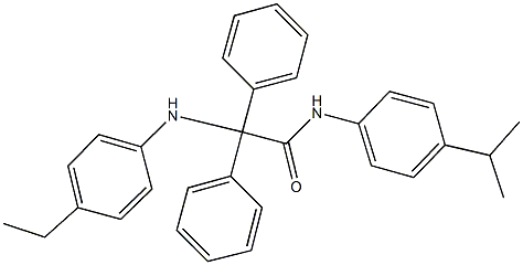 2-(4-ethylanilino)-N-(4-isopropylphenyl)-2,2-diphenylacetamide 구조식 이미지