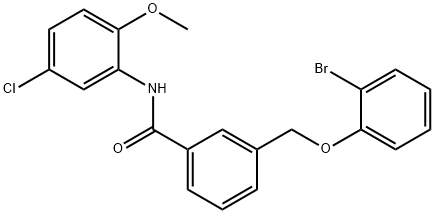 3-[(2-bromophenoxy)methyl]-N-(5-chloro-2-methoxyphenyl)benzamide Structure