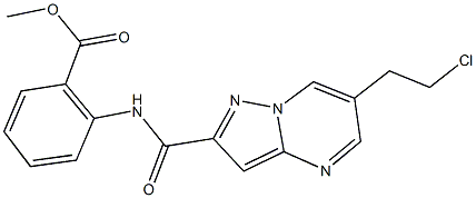 methyl 2-({[6-(2-chloroethyl)pyrazolo[1,5-a]pyrimidin-2-yl]carbonyl}amino)benzoate Structure