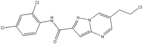 6-(2-chloroethyl)-N-(2,4-dichlorophenyl)pyrazolo[1,5-a]pyrimidine-2-carboxamide Structure