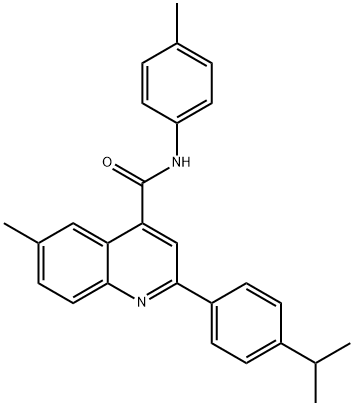 2-(4-isopropylphenyl)-6-methyl-N-(4-methylphenyl)-4-quinolinecarboxamide 구조식 이미지