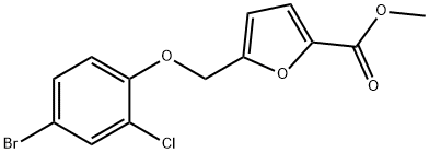 methyl 5-[(4-bromo-2-chlorophenoxy)methyl]-2-furoate Structure