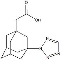 [3-(2H-tetraazol-2-yl)-1-adamantyl]acetic acid Structure