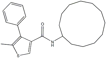 N-cyclododecyl-5-methyl-4-phenyl-3-thiophenecarboxamide 구조식 이미지