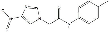 2-{4-nitro-1H-imidazol-1-yl}-N-(4-methylphenyl)acetamide 구조식 이미지