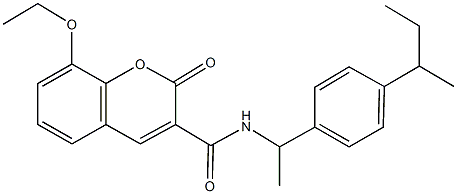 N-[1-(4-sec-butylphenyl)ethyl]-8-ethoxy-2-oxo-2H-chromene-3-carboxamide Structure