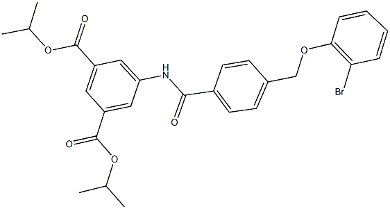 diisopropyl 5-({4-[(2-bromophenoxy)methyl]benzoyl}amino)isophthalate 구조식 이미지