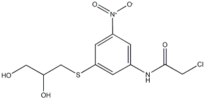 2-chloro-N-{3-[(2,3-dihydroxypropyl)sulfanyl]-5-nitrophenyl}acetamide Structure