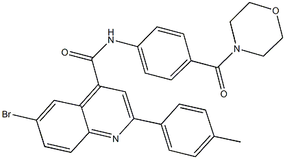 6-bromo-2-(4-methylphenyl)-N-[4-(4-morpholinylcarbonyl)phenyl]-4-quinolinecarboxamide Structure