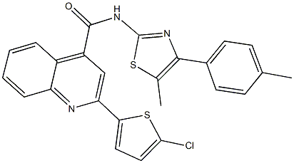 2-(5-chloro-2-thienyl)-N-[5-methyl-4-(4-methylphenyl)-1,3-thiazol-2-yl]-4-quinolinecarboxamide 구조식 이미지