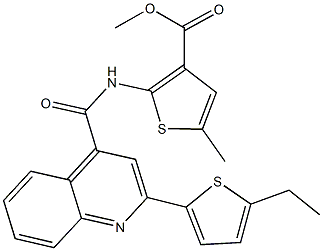 methyl 2-({[2-(5-ethyl-2-thienyl)-4-quinolinyl]carbonyl}amino)-5-methyl-3-thiophenecarboxylate Structure
