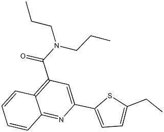 2-(5-ethyl-2-thienyl)-N,N-dipropyl-4-quinolinecarboxamide 구조식 이미지