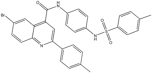 6-bromo-2-(4-methylphenyl)-N-(4-{[(4-methylphenyl)sulfonyl]amino}phenyl)-4-quinolinecarboxamide Structure