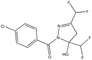 1-(4-chlorobenzoyl)-3,5-bis(difluoromethyl)-4,5-dihydro-1H-pyrazol-5-ol Structure