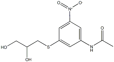 N-{3-[(2,3-dihydroxypropyl)sulfanyl]-5-nitrophenyl}acetamide 구조식 이미지