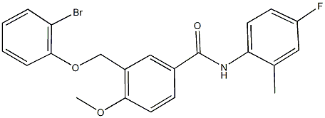 3-[(2-bromophenoxy)methyl]-N-(4-fluoro-2-methylphenyl)-4-methoxybenzamide Structure