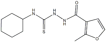 N-cyclohexyl-2-(2-methyl-3-furoyl)hydrazinecarbothioamide Structure