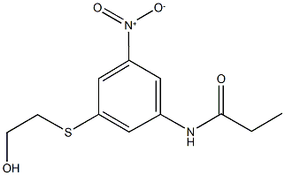 N-{3-[(2-hydroxyethyl)sulfanyl]-5-nitrophenyl}propanamide 구조식 이미지