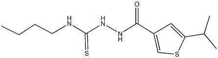 N-butyl-2-[(5-isopropyl-3-thienyl)carbonyl]hydrazinecarbothioamide 구조식 이미지
