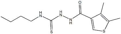 N-butyl-2-[(4,5-dimethyl-3-thienyl)carbonyl]hydrazinecarbothioamide 구조식 이미지