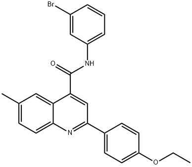 N-(3-bromophenyl)-2-(4-ethoxyphenyl)-6-methyl-4-quinolinecarboxamide Structure