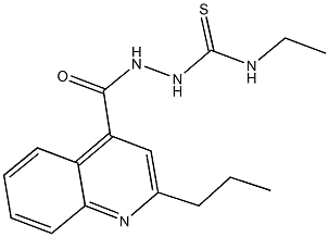 N-ethyl-2-[(2-propyl-4-quinolinyl)carbonyl]hydrazinecarbothioamide 구조식 이미지