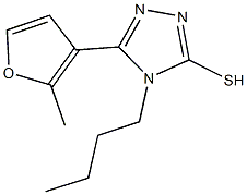 4-butyl-5-(2-methyl-3-furyl)-4H-1,2,4-triazole-3-thiol Structure