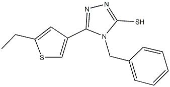 4-benzyl-5-(5-ethyl-3-thienyl)-4H-1,2,4-triazol-3-yl hydrosulfide 구조식 이미지