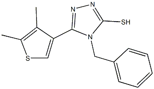 4-benzyl-5-(4,5-dimethyl-3-thienyl)-4H-1,2,4-triazol-3-yl hydrosulfide 구조식 이미지