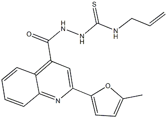 N-allyl-2-{[2-(5-methyl-2-furyl)-4-quinolinyl]carbonyl}hydrazinecarbothioamide 구조식 이미지