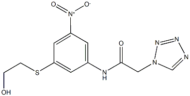 N-{3-[(2-hydroxyethyl)sulfanyl]-5-nitrophenyl}-2-(1H-tetraazol-1-yl)acetamide Structure