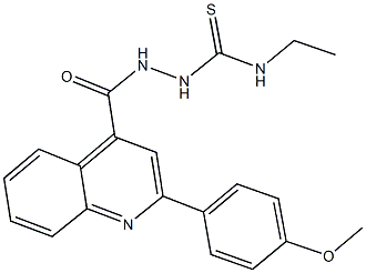 N-ethyl-2-{[2-(4-methoxyphenyl)-4-quinolinyl]carbonyl}hydrazinecarbothioamide 구조식 이미지