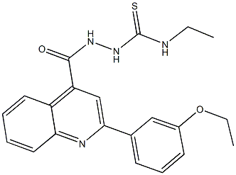 2-{[2-(3-ethoxyphenyl)-4-quinolinyl]carbonyl}-N-ethylhydrazinecarbothioamide Structure