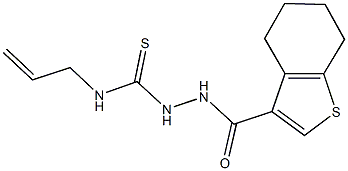 N-allyl-2-(4,5,6,7-tetrahydro-1-benzothien-3-ylcarbonyl)hydrazinecarbothioamide 구조식 이미지
