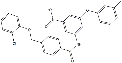 4-[(2-chlorophenoxy)methyl]-N-[3-nitro-5-(3-methylphenoxy)phenyl]benzamide Structure