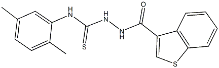 2-(1-benzothien-3-ylcarbonyl)-N-(2,5-dimethylphenyl)hydrazinecarbothioamide Structure