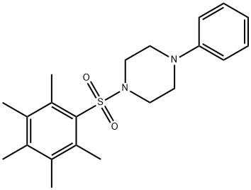 1-[(2,3,4,5,6-pentamethylphenyl)sulfonyl]-4-phenylpiperazine Structure