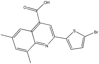2-(5-bromo-2-thienyl)-6,8-dimethyl-4-quinolinecarboxylic acid Structure