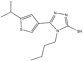 4-butyl-5-(5-isopropyl-3-thienyl)-4H-1,2,4-triazol-3-yl hydrosulfide 구조식 이미지