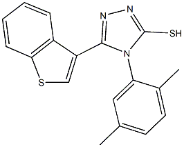 5-(1-benzothien-3-yl)-4-(2,5-dimethylphenyl)-4H-1,2,4-triazole-3-thiol 구조식 이미지