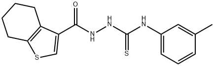 N-(3-methylphenyl)-2-(4,5,6,7-tetrahydro-1-benzothien-3-ylcarbonyl)hydrazinecarbothioamide 구조식 이미지