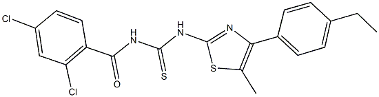 N-(2,4-dichlorobenzoyl)-N'-[4-(4-ethylphenyl)-5-methyl-1,3-thiazol-2-yl]thiourea Structure
