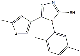 4-(2,5-dimethylphenyl)-5-(5-methyl-3-thienyl)-4H-1,2,4-triazol-3-yl hydrosulfide 구조식 이미지