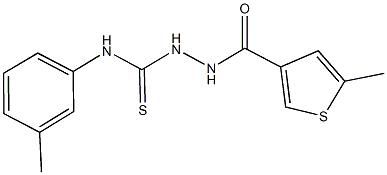 N-(3-methylphenyl)-2-[(5-methyl-3-thienyl)carbonyl]hydrazinecarbothioamide 구조식 이미지